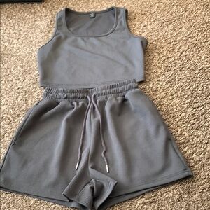 Grey lounge shorts set M final sale price!